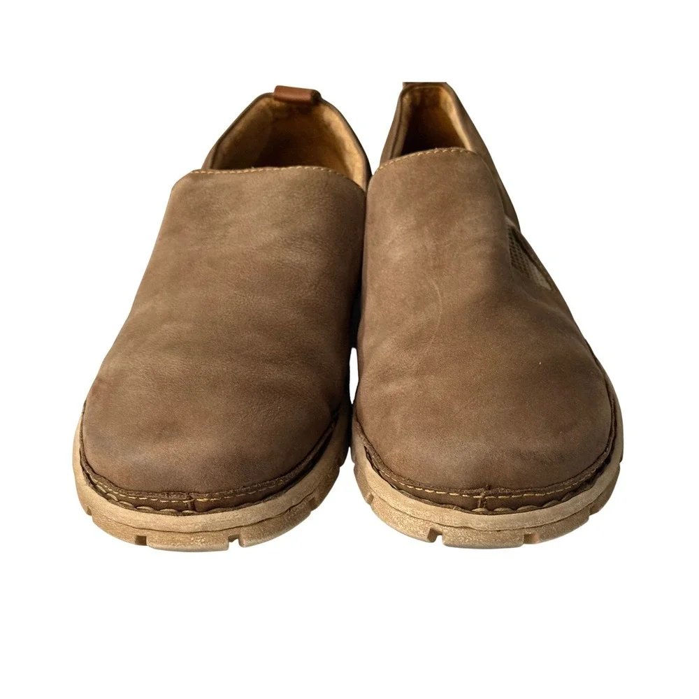 Born Mens Brown Leather Slip On Loafers Casual Comfort Shoes Sz 10.5 -11